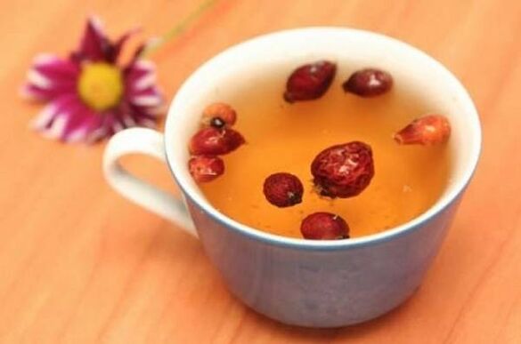 During the period of acute gastritis, rose hip decoction is introduced into the diet