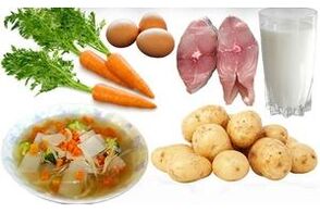 Foods for diet for gastritis in the stomach